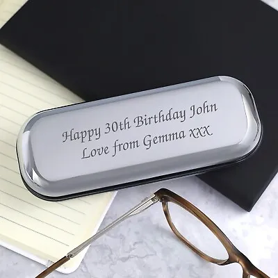 £12.99 • Buy Engraved Personalised Glasses Case Birthday For 40th 50th 60th Gifts Gran Dad