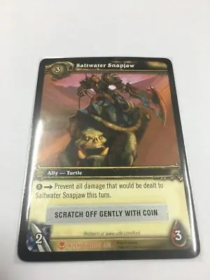 Wow World Of Warcraft TCG Saltwater Snapjaw Unscratched Loot Card X1 *READ* • $490.63