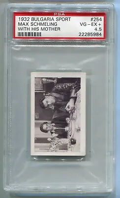 1932 Bulgaria Sport 254 Max Schmeling With W/ His Mother PSA 4.5 HOF Boxing Card • $39.99