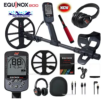 Minelab EQUINOX 900 Multi-IQ Metal Detector With 2 Coils + Profind 40 Pinpointer • $1298