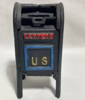 Vintage US Air Mail Mailbox Mail Box Cast Iron Coin Bank Toy MINT • $7.99