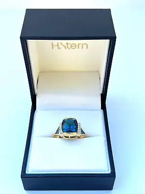 Magnificent H.stern 18k Gold Diamond Topaz Ring Size 6-8 With Box • £3053.31