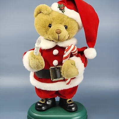 Avon Motionette Animated Musical Mr. Santa Bear Holding Candle 13.5   • $18.95