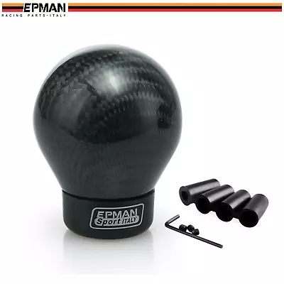$39.99 • Buy EPMAN Carbon Fiber Manual Car Gear Stick Shifter Shift Knob Ball Type 5 6 Speed 