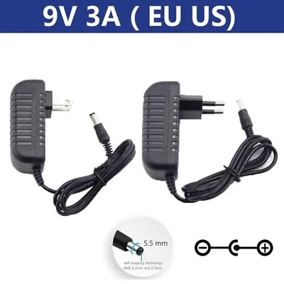 AC 110V 220V To DC 9V 3A Adapter Power Supply Converter Charger Led Transformer • £4.31