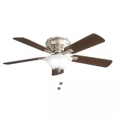 Hampton BayHawkins II 44 In. LED Brushed Nickel Ceiling Fan With Light • $62.99