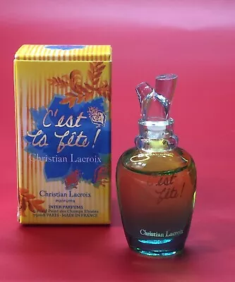 C'EST La FETE Christian LACROIX 4ml Eau De PARFUM Vintage Miniature DISCONTINUED • £12.90