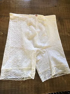 Vintage Swisstex Lacey White Panty Girdle With Garters 46 • $24.99