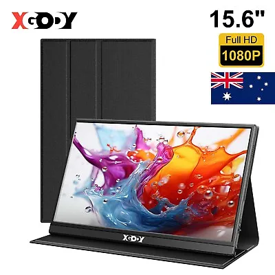 XGODY 15.6  Portable Gaming Monitor 1080P HD HDMI USB C Screen For PS 5 Xbox PC • $142.49