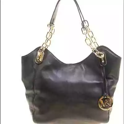 MICHAEL Michael Kors Lilly Tote Black Leather Shoulder Bag • $100