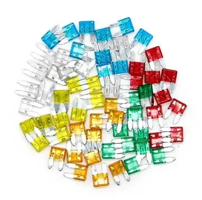 Mini Blade Fuse 2A 3A 4A 5A 7.5A 10A 15A 20A 25A 30A Auto Car Fuses ATM Bike • £1.95