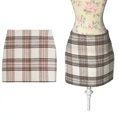 H&M High Waisted Wool Mini Skirt Brown Size 10 • $30