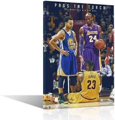 $39.99 • Buy Sports Legends Black Mamba Lebron James Stephen Curry Poster Wall Art Decor Prin
