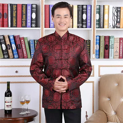Men's Hanfu Clothing Traditional Chinese Retro Spring Fall Jacket Long Sleeve • $39.06