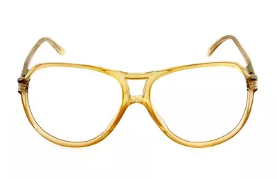 Vintage GUCCI GG1100 57D 63mm Yellow Translucent Eyeglasses Frames Only Italy • $99.90