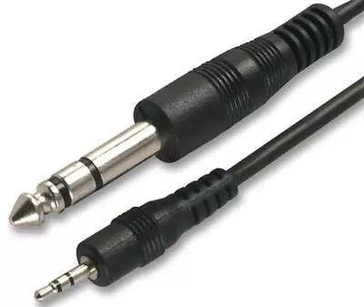 PRO SIGNAL - 6.35mm (1/4 ) To 2.5mm Stereo Jack Plug To Plug Lead 1.8m Black • £8.17