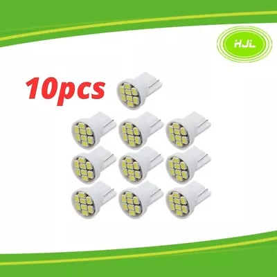 10pcs T10 LED Bulb With 8 SMD White Light Interior W5W 194 168 2825 • $6.98