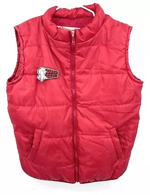 Back To The Future Red Puffer Vest Universal Studios Marty McFly Great Scott SzL • $70.92