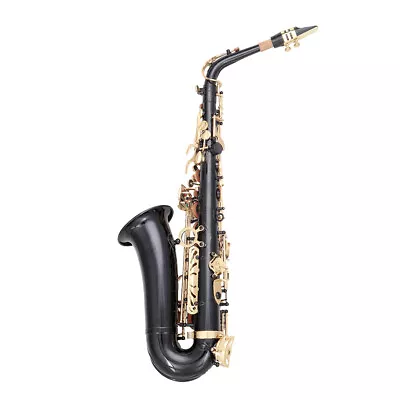 New Alto Saxophone E-Flat Alto Sax Eb With 11 Reeds&Case Black Color - • $226.54