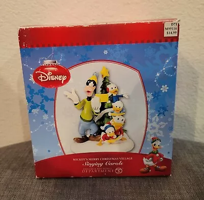 Dept 56 Disney Goofy Donald Singing Carols Figure Mickey Merry Christmas Village • $65