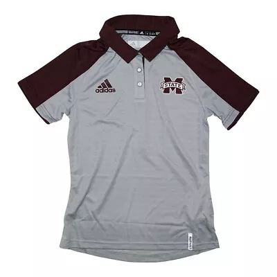 Mississippi State Bulldogs NCAA Adidas Women's Sideline Grey Polo Shirt • $29.99