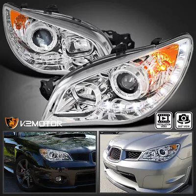 Clear Fits 2006-2007 Subaru Impreza WRX STi LED Strip Projector Headlights Lamps • $188.38