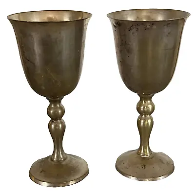 PAIR Vintage Silverplate Towle Water Goblets Set Of 2 Stemmed Cups Patina EPNS • $28