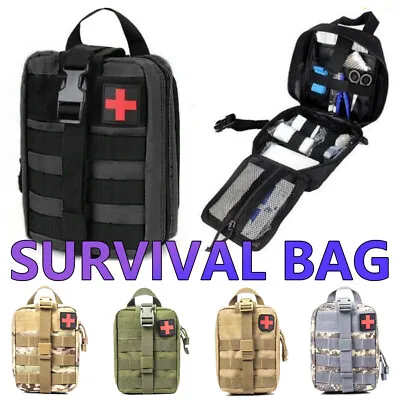 First Aid Kit Tactical Molle Medical Pouch Outdoor Emergency Survival Bag Pack • $15.99