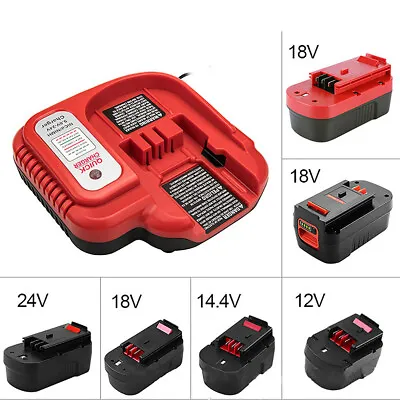 Multi-Volt 9.6V-18V Fast Battery Charger For Black & Decker Ni-CD Ni-MH Battery • £21.16