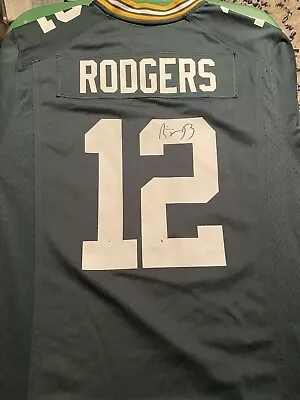 Packers AARON RODGERS Signed NIKE On Field Game Player Green Jersey • $145