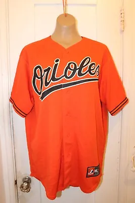 MAJESTIC Baltimore Orioles MLB Manny Machado #13 Orange Jersey Men's Large • $56.90