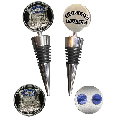 GL4-001 Boston Police Officer BPD Challenge Coin Wine Bottle Stopper With Lapel • $15.99