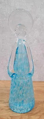 Vtg 7 1/2  Murano Italian Art Glass Baby Blue Angel Sculpture Figure FREEUSHIP • $49.95
