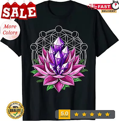 NEW LIMITED Flower Of Life Yoga Sacred Geometry Design Premium Tee T-Shirt S-... • $11.92