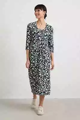 Seasalt Women's Dress - Black Seed Packet Midi Dress - Regular - Coast Thistle O • £27.95