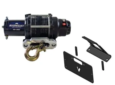 Viper 50 Ft Midnight Winch 3000 Lb Black With Mount For Yamaha YXZ1000R 2016-21 • $209.98