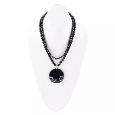 Xavier Black Onyx Pendant Necklace • $98