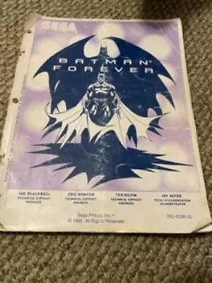 Batman Forever Sega Pinball Manual 1995 • $25.99