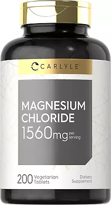 Magnesium Chloride | 1560Mg | 200 Tablets | Cloruro De Magnesio Supplement | Veg • $13.55