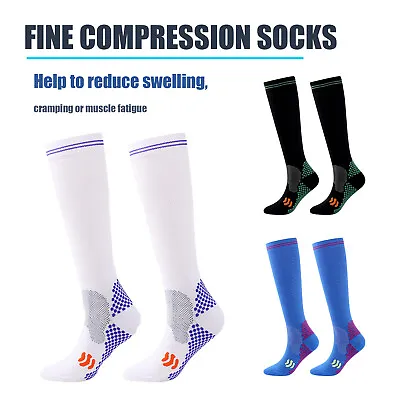 3X Men Women Compression Socks Stockings 20-30mmHg Support Miracle Leg Sport • $18.78