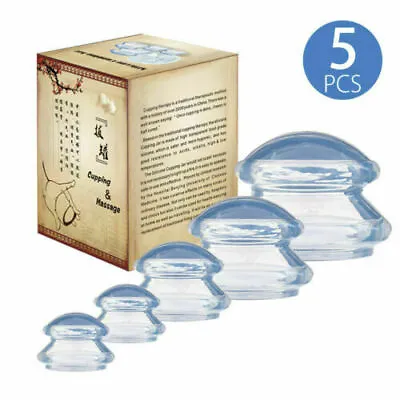 $18.33 • Buy 5 CUPS Massage Slimming Vacuum Therapy Acupuncture Body Cupping Kit Suction Set