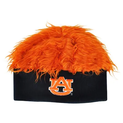 NCAA Auburn Tigers Sizzle Faux Fur Flair Hair Knit Cuffless Beanie Toque Orange • $18.36