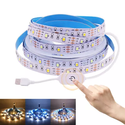 5V USB LED Strip Lights Flexible TV Backlight Under Cabinet Lighting Dimmable • £7.19