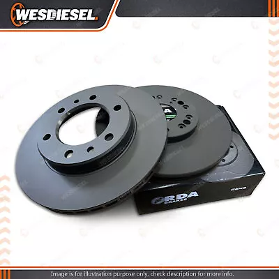 2Pcs Front Standard Direct Replacement Solid Disc Brake Rotors RDA327 • $181.95