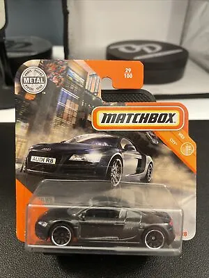 2020 Matchbox AUDI R8 #29 Metallic Dark Gray MBX CITY Short Card • $5