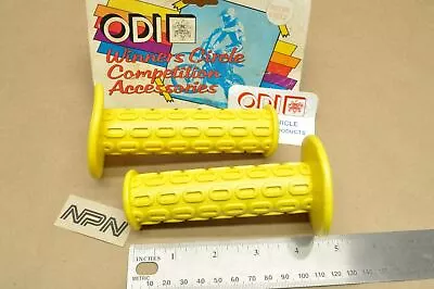 Vintage ODI Motorcycle Handlebar Grip Set Yellow ATC ATV Motocross NOS  • $99.99