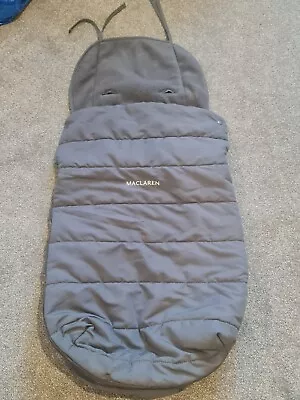 £22.99 • Buy Maclaren Footmuff Grey Stroller Winter Warm Baby Universal Cosy Toes