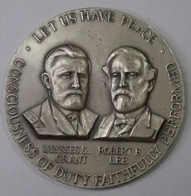 1961-1965 Medallic Art Co. Civil War Centennial Grant & Lee Fine Silver Medal • $159.99