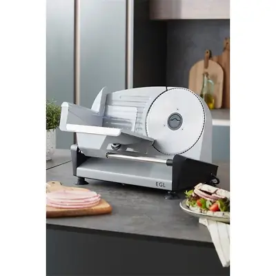 Electric Food Meat Slicer 13mm Adjustable Cutting Stainless Steel Blade - 2798 • £52.99