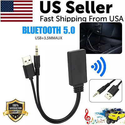 2 In 1 USB Bluetooth 5.0 Transmitter Receiver Adapter Wireless For PC Car Kit • $7.89